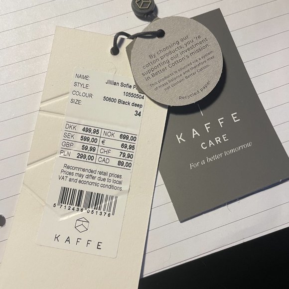 KAFFE JILLIAN SOFIE PANTS SUITING DEEP BLACK - Picture 6 of 6